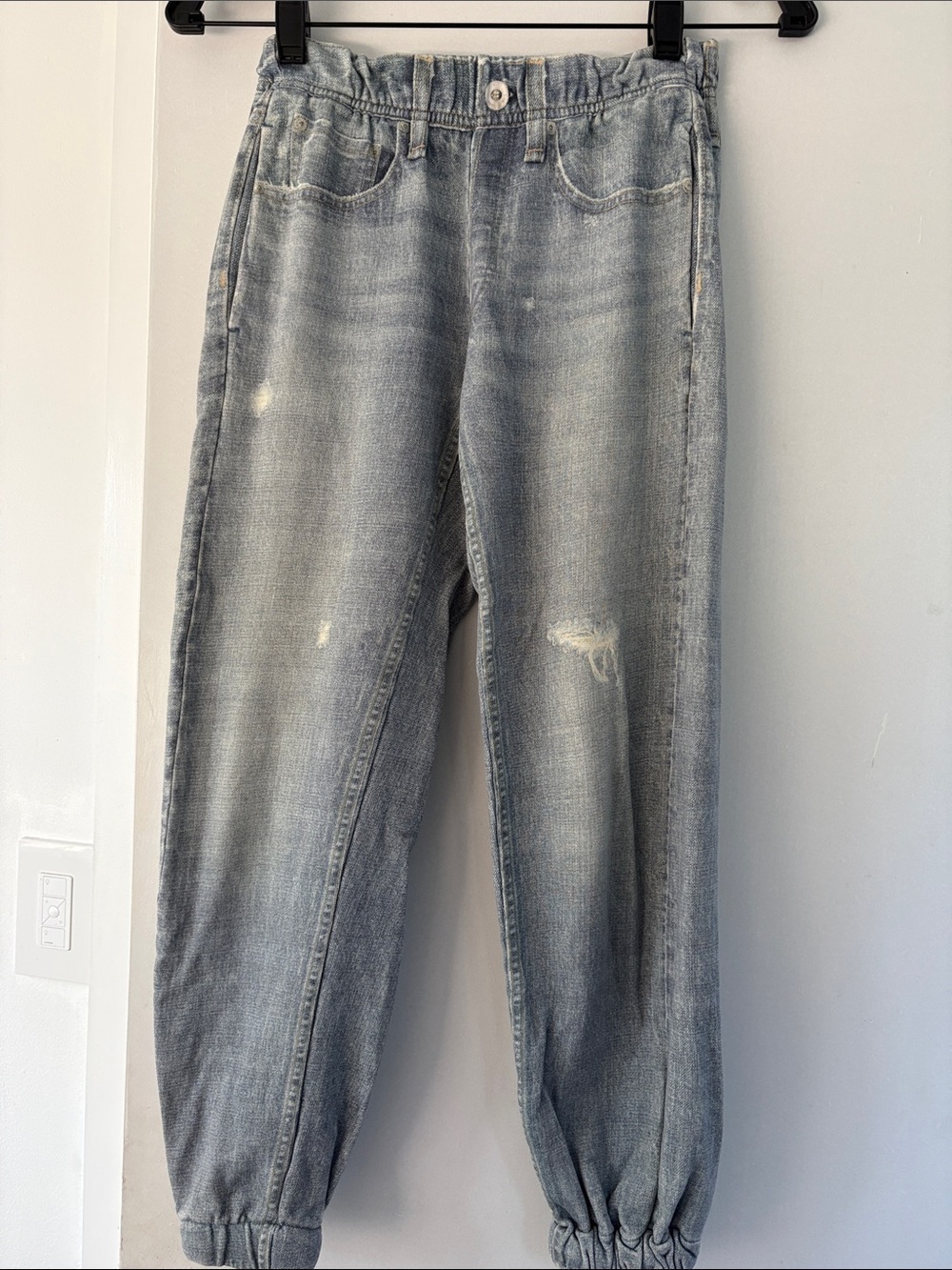 rag & bone Miramar Washed Light Gray Relaxed Jeans